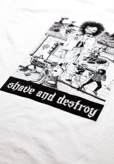 Koszulka Shave And Destroy Biała