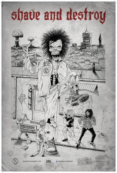 PLAKAT „SHAVE & DESTROY”  